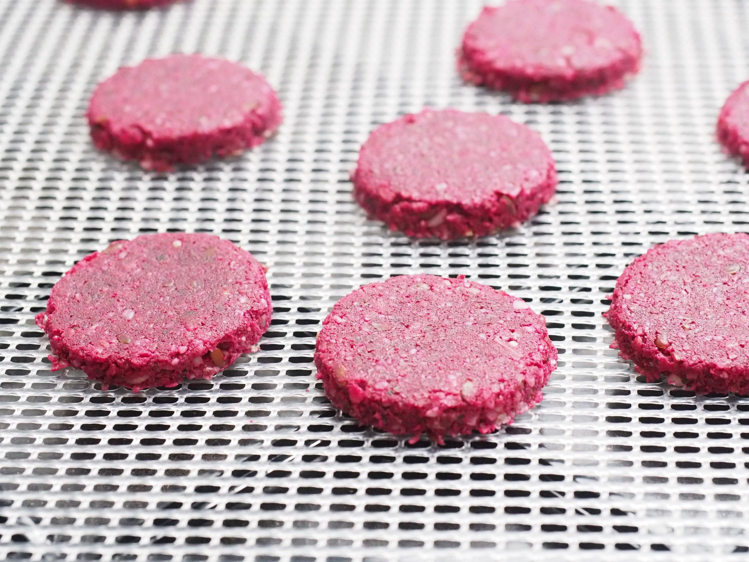 Raw vegan pink crackers