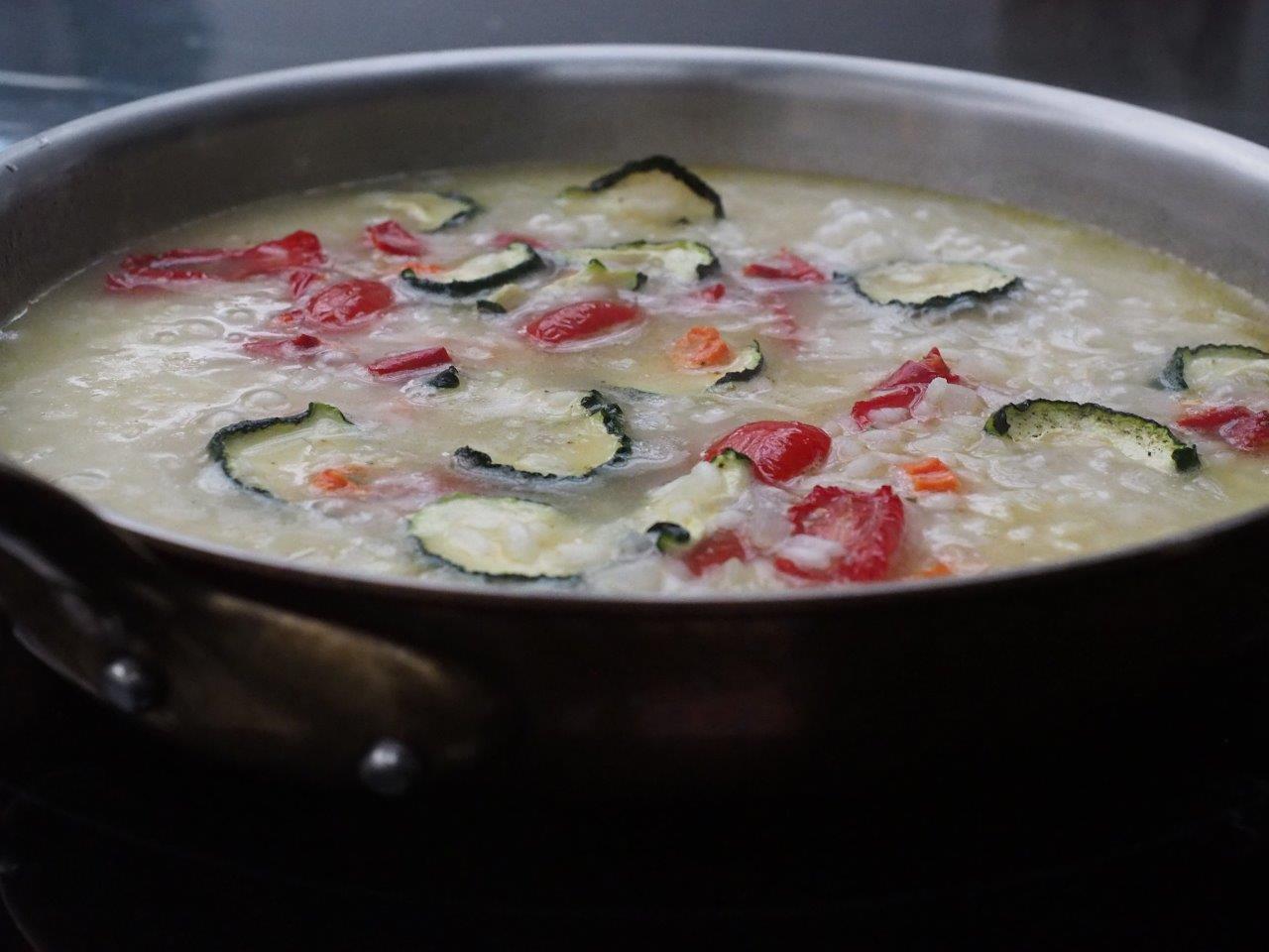 Risotto with dehydrated vegetables